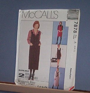 Sewing Pattern McCall's7878 Blouse and Jumper 6 8 10