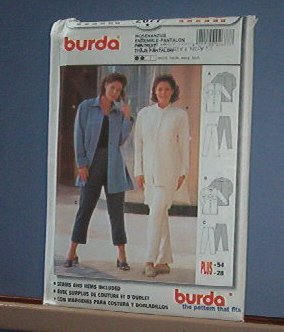 Sewing Pattern Burda Pants and Big Shirt / Jacket Size 18 - 28