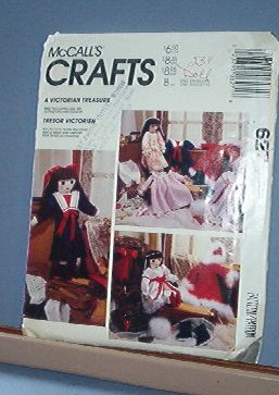 Sewing Pattern, McCall's 627 Victorian Doll and Wardrobe (everything pictured) 22"
