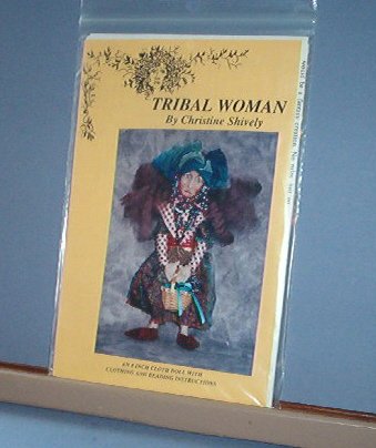 Sewing Pattern 8" Tribal Woman Doll by Christine Shively w clothing and beading design