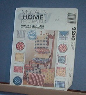 Sewing Pattern McCall's Pillow Essentials 10 styles, and easy