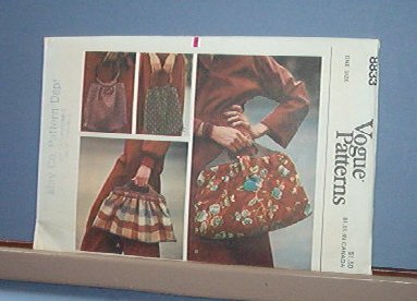 Sewing Pattern Vogue 8833 Handbags & Totes with hard handles 4 styles
