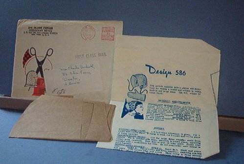 Sewing Pattern Vintage 586 The Prairie Farmer NY Child's Hat and mittens