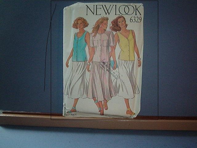 Sewing Pattern New Look 6329 - 3 piece ensemble, blouse, skirt and jacket. Size 8 - 18
