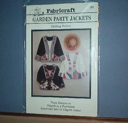 Fibrecraft Pattern #281 Garden Party Jackets - 3 styles Pretty Sizes Medium - XXL