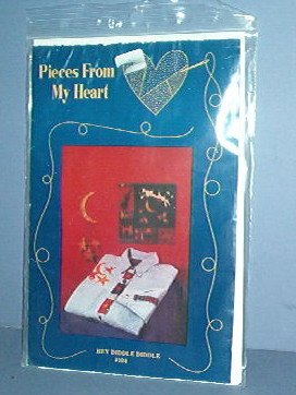 Sewing Pattern Pieces From My Heart Hey Diddle Diddle11X11 Quilt, Shirt, Tin Moon