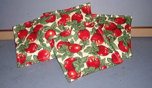 Four Coasters - Apples & leaves - cloth, filled with spices, very nice.