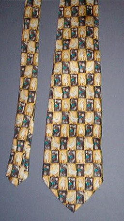 Neck Tie - Necktie - Goose in squares - 4" across - Golf Club Brand - Sweet
