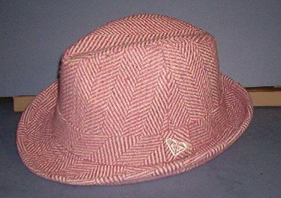 Hat - Burgundy & beige - beautifully lined, one size fits all - 2" brim - 45% polyester, 65% cotton
