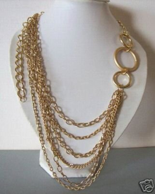 Modern gold chane necklace