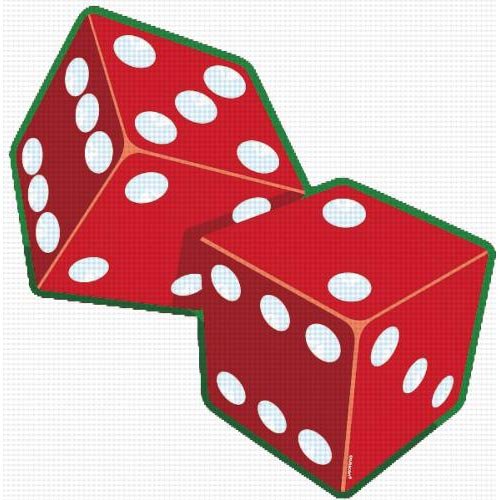 Casino Party Dice Cutout