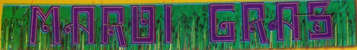 Mardi Gras Letter Banner
