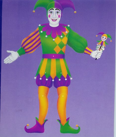Mardi Gras Jointed Jester Cutout