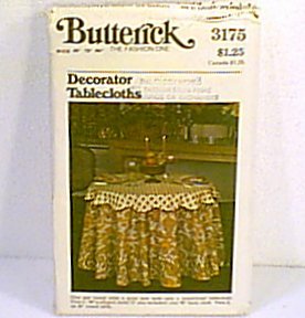 Decorator Tablecloths Butterick Pattern 3175 3 sizes Uncut