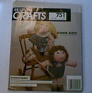 Blossom Babies 16" Doll Horse Tiny Doll Pattern McCalls 751 Uncut
