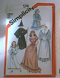 Angel Witch Pioneer Costumes Girls Simplicity Pattern 5741 Uncut