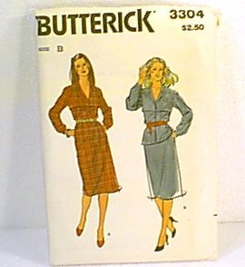 Misses Dress Top Blouse Skirt Sz 10 12 14 Butterick Sewing Pattern 3304 Uncut