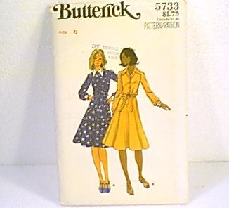 Misses Shirt Dress Sz 8 Butterick Sewing Pattern 5733 Uncut