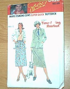 Misses Jacket & Skirt Marie Osmond Butterick Sewing Pattern 6420 Sz C 12 14 16 Uncut