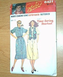Misses Dress Reversible Vest Time Saving Shortcuts Butterick Sewing Pattern 6421 Sz C 12 14 16 Uncut