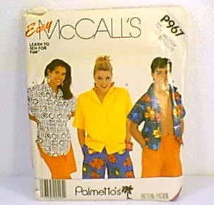 Palmetto's Easy Tops McCalls Sewing Pattern P967 Sz Med 36 - 38 Uncut