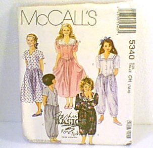 Girls Dress Jumpsuit 2 Lengths McCalls Sewing Pattern 5340 Sz 7 8 10 Uncut