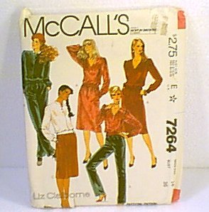 Misses Top Blouse Pants Skirt Sz 14 McCalls Sewing Pattern 7264 Uncut