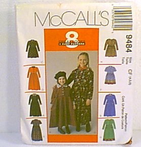 8 in 1 Girls Dresses 2 Lengths McCalls Sewing Pattern 9484 Sz 4 5 6 Uncut
