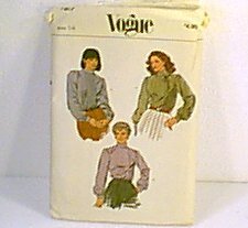 Misses Blouse 3 Versions Tops Vogue Sewing Pattern 7877 Sz 14 Cut