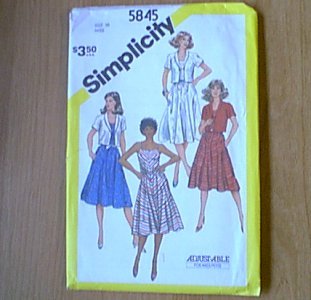 Misses Top Blouse or Dress Simplicity Sewing Pattern 5845 Sz 10 Miss Uncut