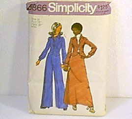 Unlined Jacket Skirt Pants Simplicity Sewing Pattern 5866 Sz 16 Miss Uncut