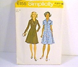 Miss & Womans Dress Simplicity Sewing Pattern 6155 Sz 20 Miss Uncut