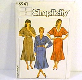 Misses Dress Adjustable for Petite Simplicity Sewing Pattern 6941 Sz 6 Miss Uncut
