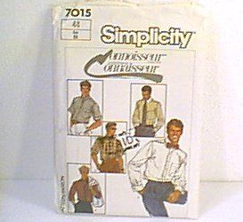 Connoisseur Mens Shirts Good Envelope Simplicity Sewing Pattern 7015 Sz 44 Mens Uncut