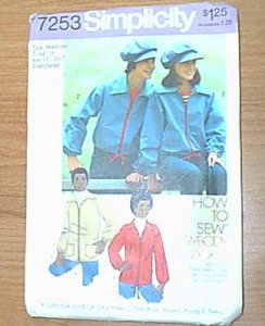 How to Sew Everybody Jacket Simplicity Pattern 7253 Sz Med 35" Uncut