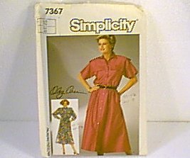 Misses Loose Fitting Dress Adjustable to Ms Petite Simplicity Sewing Pattern 7367 Sz 12 Uncut