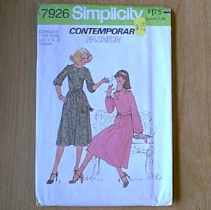 Jrs Juniors Dress Simplicity Sewing Pattern 7926 Sz 9 & 11 Jr Uncut