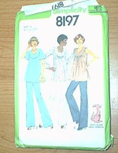Maternity Top Pants Misses Baby Toy Kangaroo Simplicity Sewing Pattern 8197 Sz 14 MaternityUncut