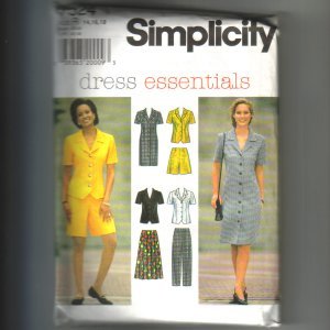 Misses & Miss Dress Top Skirt Pants Shorts Simplicity Sewing Pattern 7524 Sz 14 16 18 Uncut