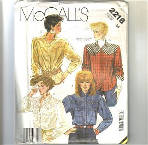 Ladies Tops Blouse McCalls Sewing Pattern 2218 Sz 14 Uncut
