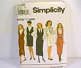 Misses Jumper Dress 2 Lengths Simplicity Sewing Pattern 8546 Sz 6 - 10 Uncut