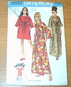 Misses Jiffy Robe 2 Lengths Simplicity Sewing Pattern 8551 Sz 8 - 10 Uncut