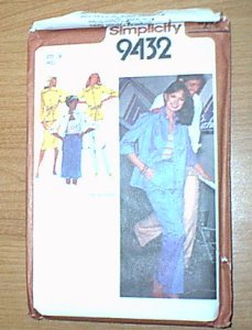 Misses Skirt & Unlined Shirt Jacket Pants Simplicity Sewing Pattern 9432 Sz 14 Miss Uncut