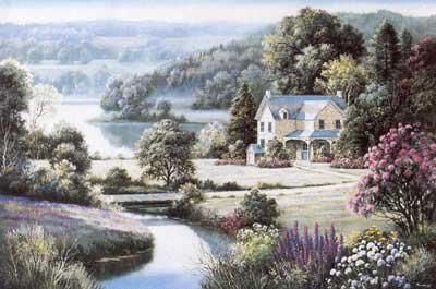 NATURE SCENERY OIL PAINTING ON CANVAS 20"X24"