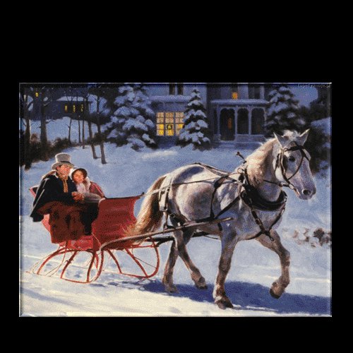 SLEIGH RIDER ON CANVAS 20"X24"