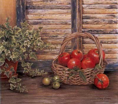 FRUITS AND FLOWERS OIL PAINTING ON CANVAS 20"X24"