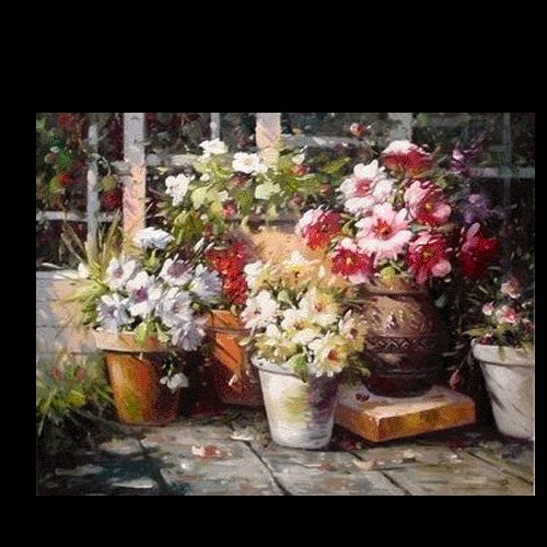 FLOWERS OIL PAINTING ON CANVAS 20"X24"