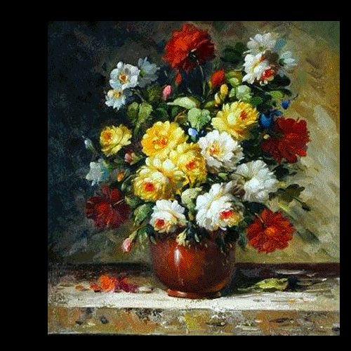 FLOWERS OIL PAINTING ON CANVAS 20"X24"