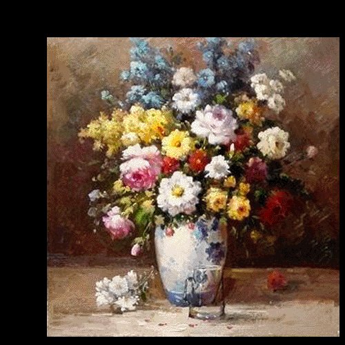 FLOWERS OIL PAINTING ON CANVAS 20"X24"