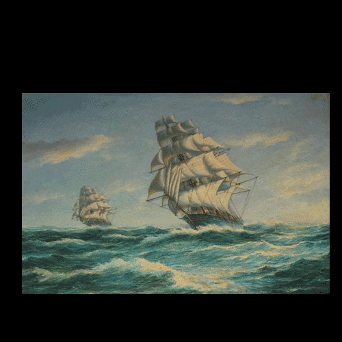 BOAT-SEA 002 OIL PAINTING ON CANVAS 20"X24"